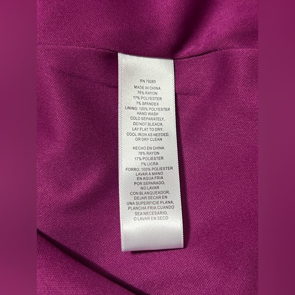 NWT Alex Evenings Women's Sz S  3/4 Sleeve Formal Wrap Blouse With Collar - Picture 6 of 7